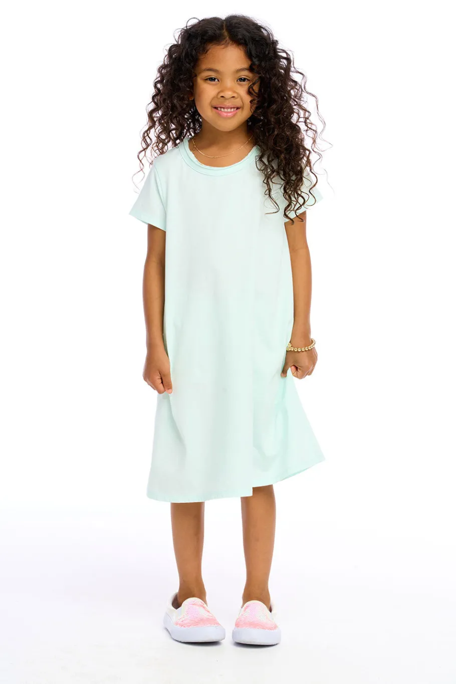 Outlet Chaser Brand Girls Cotton Jersey Short Sleeve Shirt Dress