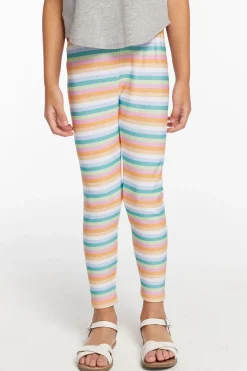 Fashion Chaser Brand Girls Cozy Knit Sunshine Stripe Classic Slim Legging