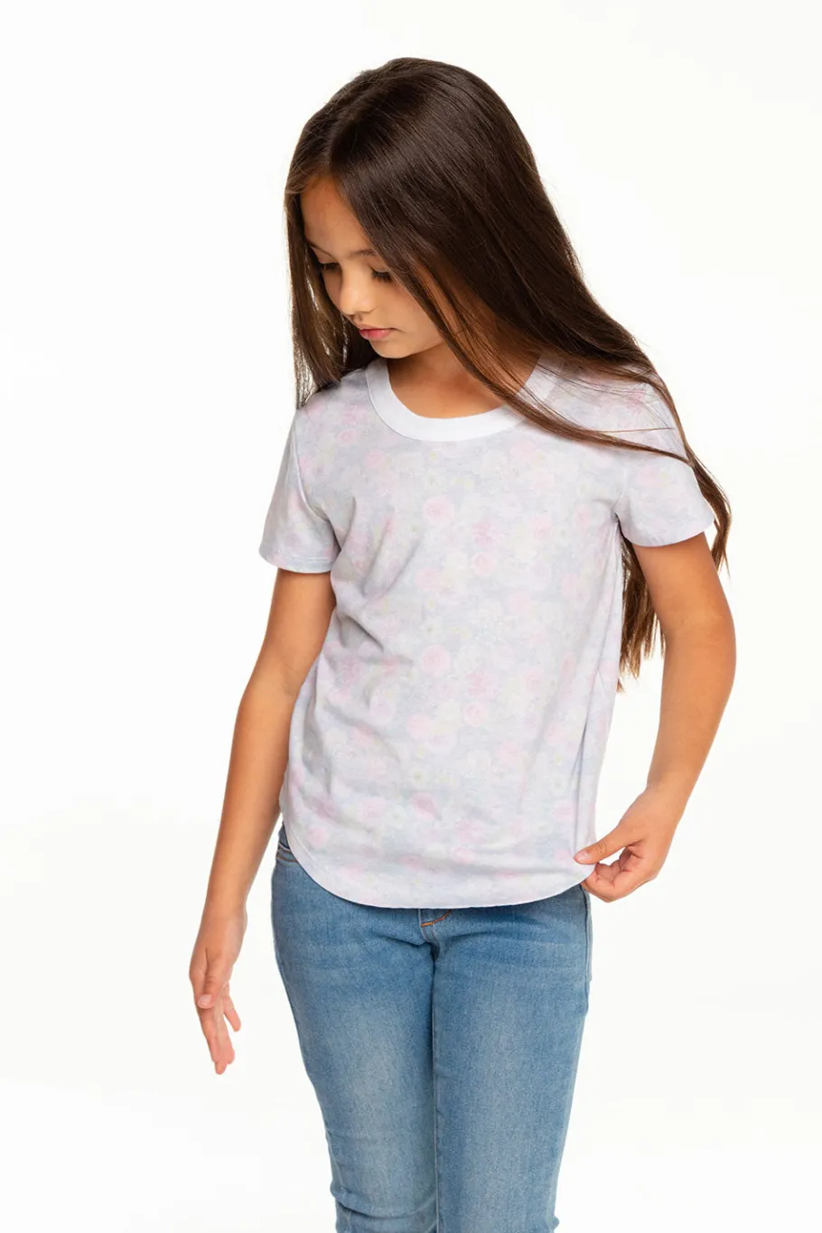 Cheap Chaser Brand Girls Recycled Vintage Jersey Short Sleeve Scoop Back Shirt