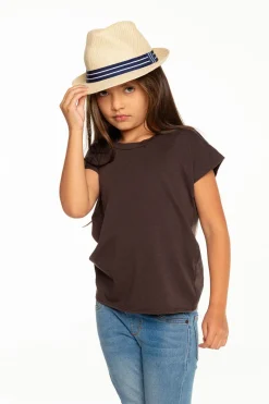 Flash Sale Chaser Brand Girls Recycled Vintage Jersey Cap Sleeve Vent Back Tee