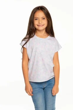 Online Chaser Brand Girls Recycled Vintage Jersey Cap Sleeve Vent Back Tee