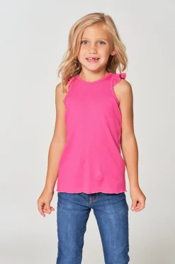 Flash Sale Chaser Brand Girls RPET Vintage Rib Ruffle Racer Tank