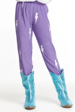 Online Chaser Brand Glitter Bolt Girls Love Knit Pants