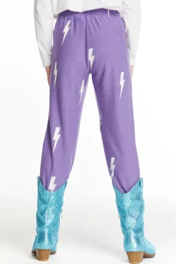Online Chaser Brand Glitter Bolt Girls Love Knit Pants