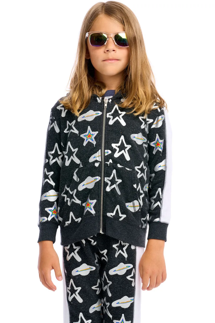 Cheap Chaser Brand Graffiti Saturn Zip Up Hoodie