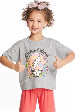 Cheap Chaser Brand Grateful Dead Airbrushed Steal Your Face Girls Tee