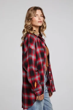 Hot Chaser Brand Grateful Dead Dancing Bear Button Down Flannel