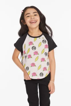 Hot Chaser Brand Grateful Dead Skull & Roses Girls Tee