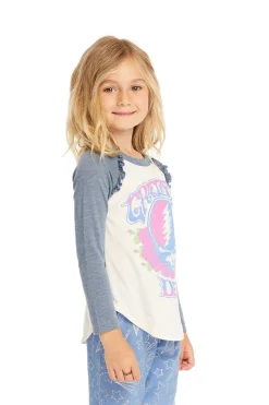Hot Chaser Brand Grateful Dead Skull & Roses Baseball Tee
