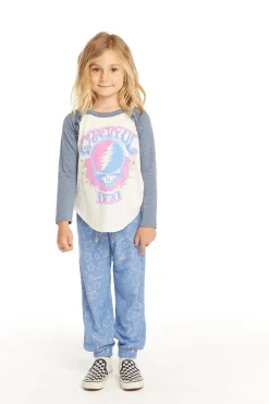 Hot Chaser Brand Grateful Dead Skull & Roses Baseball Tee
