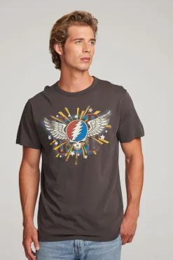 Flash Sale Chaser Brand Grateful Dead Skull & Wings Mens Tee