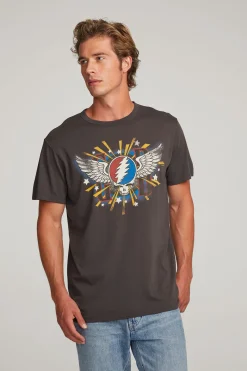 Flash Sale Chaser Brand Grateful Dead Skull & Wings Mens Tee