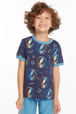 Sale Chaser Brand Grateful Dead Steal Your Face Rainbow Boys Tee