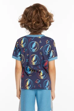 Sale Chaser Brand Grateful Dead Steal Your Face Rainbow Boys Tee