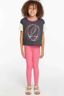 Flash Sale Chaser Brand Grateful Dead Steal Your Face Rainbow Girls Tee
