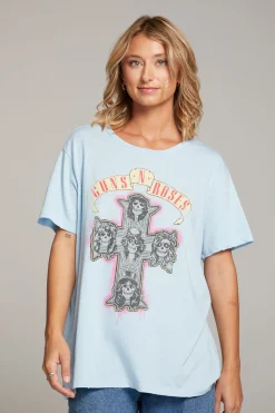 Discount Chaser Brand Guns N' Roses Skull Cross Tee