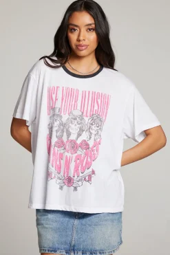 Cheap Chaser Brand Guns N' Roses Use Your Illusion Skull Tee