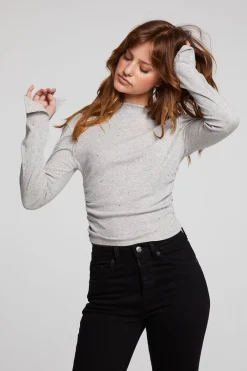 Best Sale Chaser Brand Hailey Heather Grey Long Sleeve