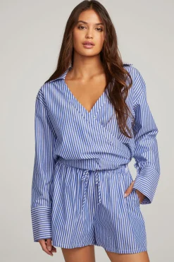 Cheap Chaser Brand Haley Marmont Stripe Blouse
