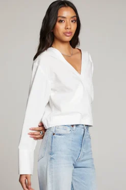 Sale Chaser Brand Haleyy White Blouse