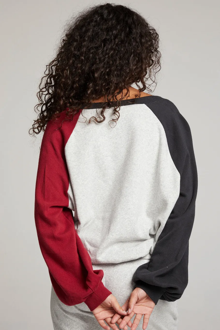 Cheap Chaser Brand Hannah Fire Color Block V Neck Pullover