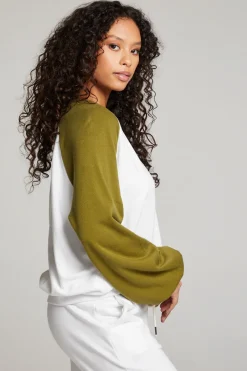 Clearance Chaser Brand Hannah Sand Color Block V Neck Pullover
