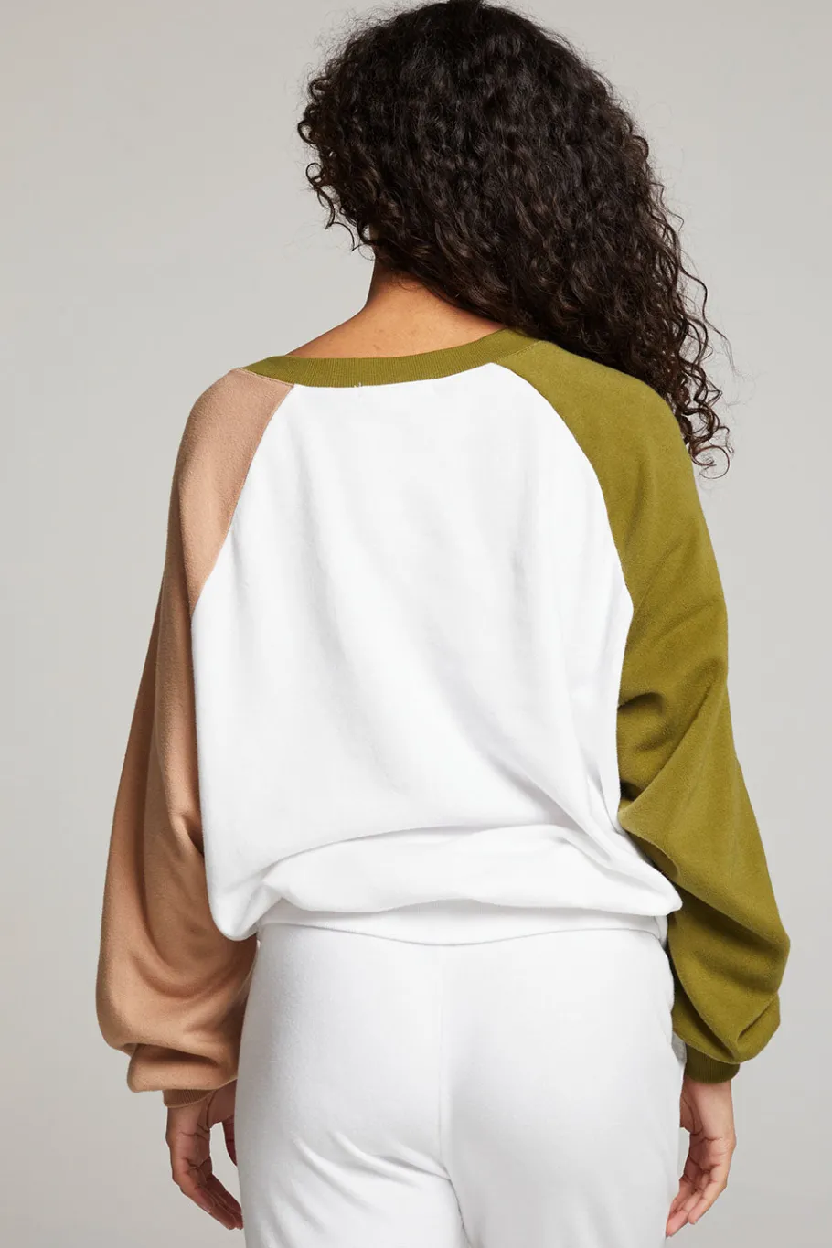 Clearance Chaser Brand Hannah Sand Color Block V Neck Pullover