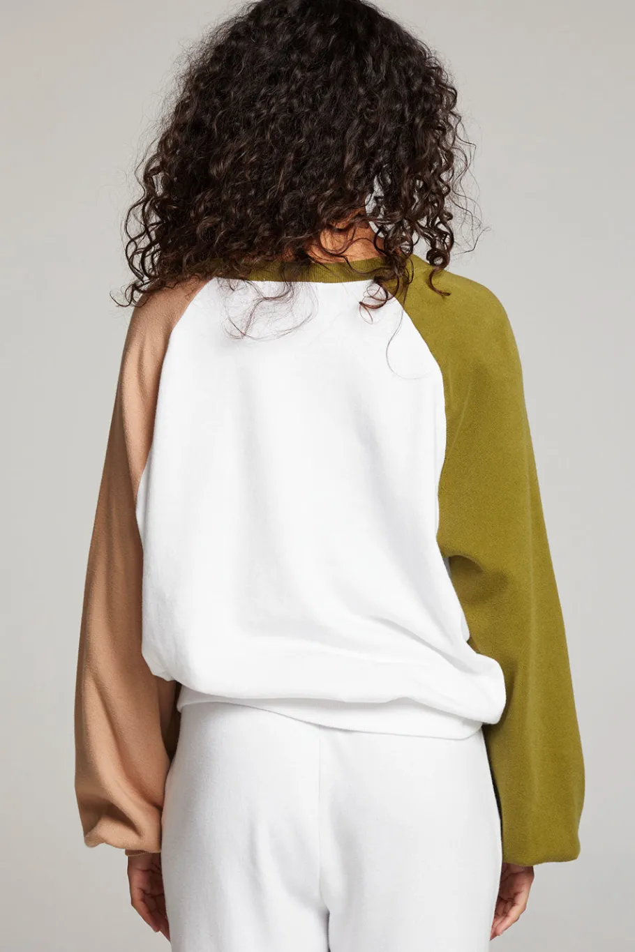 Clearance Chaser Brand Hannah Sand Color Block V Neck Pullover