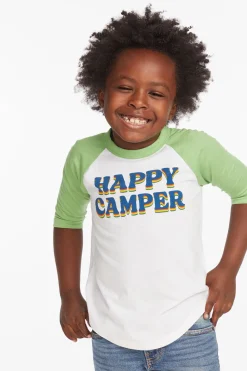 Flash Sale Chaser Brand Happy Camper Boys Baseball Tee
