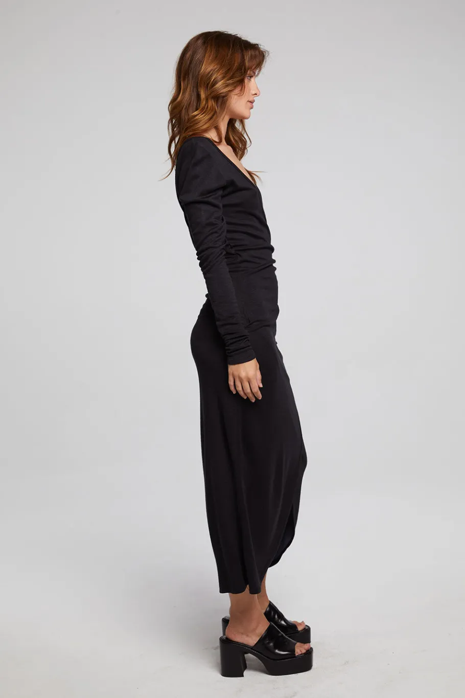 Clearance Chaser Brand Harmony Licorice Midi Dress