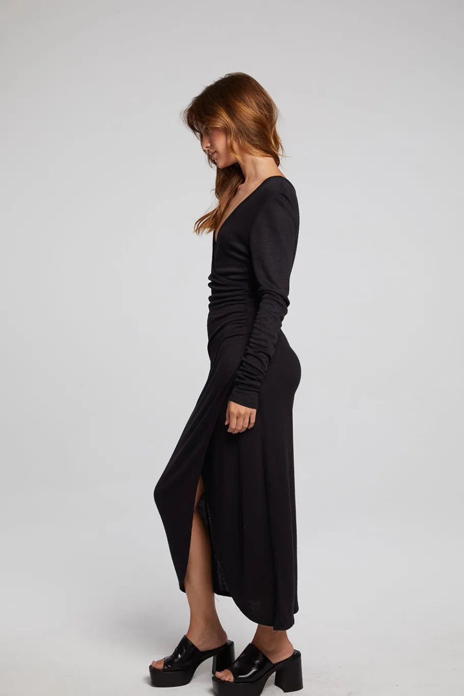 Clearance Chaser Brand Harmony Licorice Midi Dress