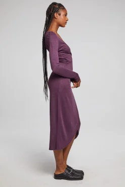 Clearance Chaser Brand Harmony Plum Perfect Midi Dress