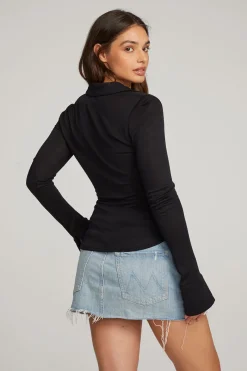 Cheap Chaser Brand Harper Licorice Long Sleeve