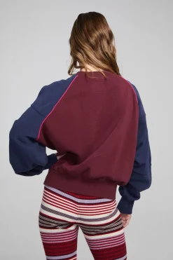 Online Chaser Brand Harvard Wine Red And Mood Indigo Pullover