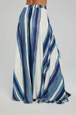 Clearance Chaser Brand Hazel Maxi Skirt - Pacific Stripe