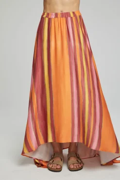 Outlet Chaser Brand Hazel Maxi Skirt - Sunset Stripe