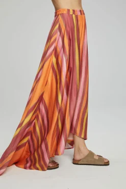 Outlet Chaser Brand Hazel Maxi Skirt - Sunset Stripe