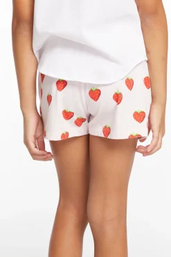 Shop Chaser Brand Heart Strawberry All Over Girls Shorts
