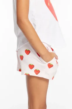 Shop Chaser Brand Heart Strawberry All Over Girls Shorts