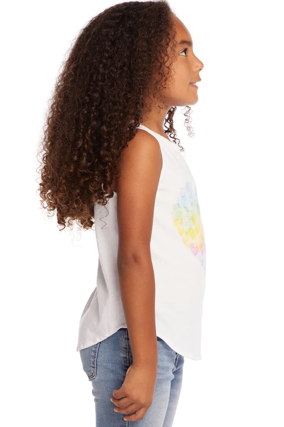 Outlet Chaser Brand Hearts Shirt Girls Vintage Jersey Shirttail Muscle