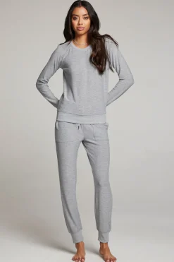 Flash Sale Chaser Brand Heather Grey Long Sleeve Raglan Pullover