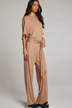 Best Sale Chaser Brand Heather Warm Taupe Jumpsuit