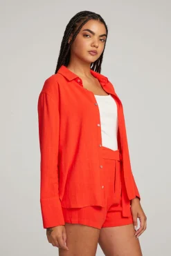 Outlet Chaser Brand Helena Flame Button Down