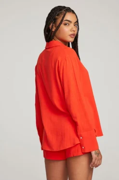 Outlet Chaser Brand Helena Flame Button Down