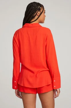 Outlet Chaser Brand Helena Flame Button Down