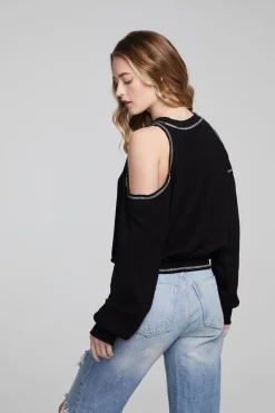 Cheap Chaser Brand Hendrix Shadow Black Pullover