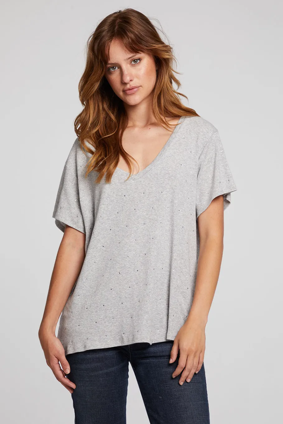New Chaser Brand Hyacinth Heather Grey Tee