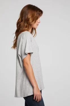 New Chaser Brand Hyacinth Heather Grey Tee