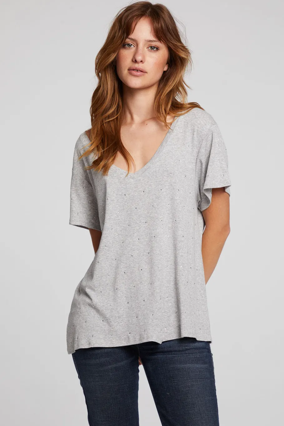 New Chaser Brand Hyacinth Heather Grey Tee
