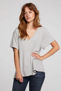 New Chaser Brand Hyacinth Heather Grey Tee